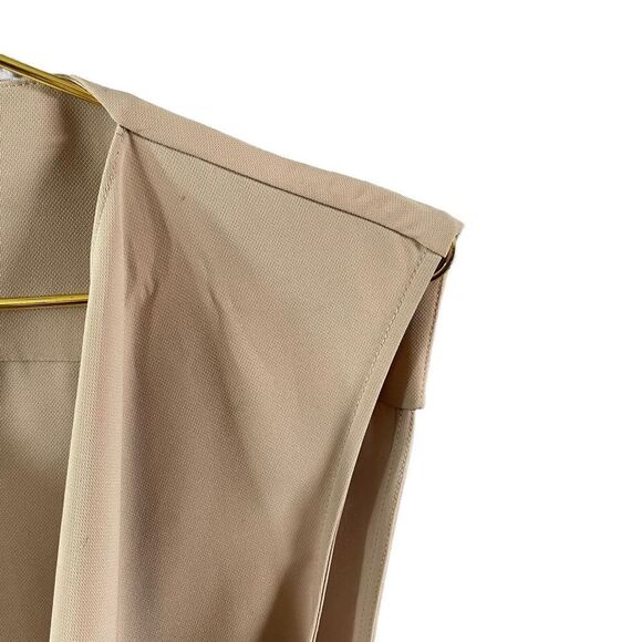 White House Black Market Beige Tie Draped Vest Size 6 - Picture 2 of 9